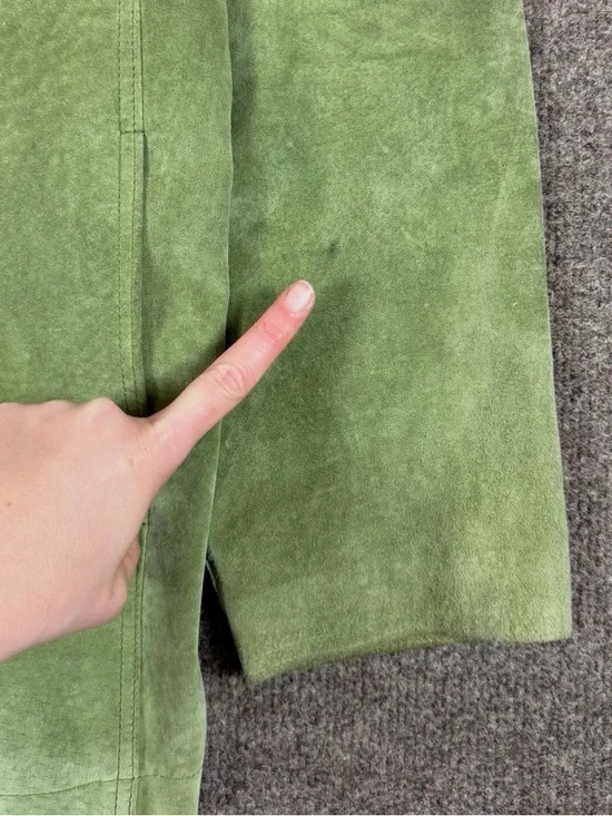 Vintage St. John’s Bay Green Suede Button Front Jacket Women’s Large Lightweight - Picture 7 of 15